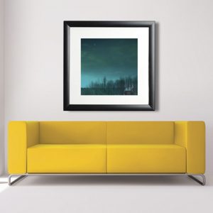 Perdu dans l'bois. Oeuvre papier. Encadrement non inclus.