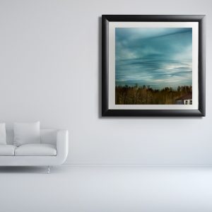 Le ciel danse et le reste dort. Oeuvre papier. Encadrement non inclus.